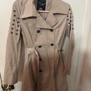Aeropostale Beige Double-Breasted Trench Coat